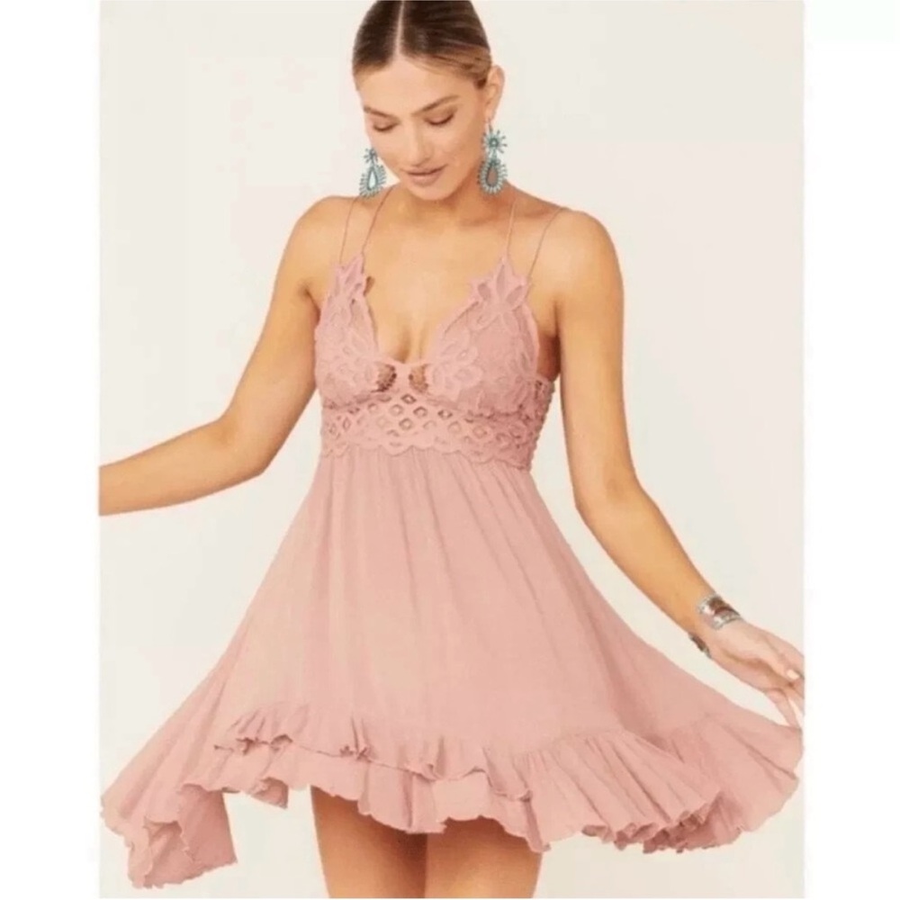 NWT Free People Intimately Rose Adella Lace Dress Med - Picture 2 of 7